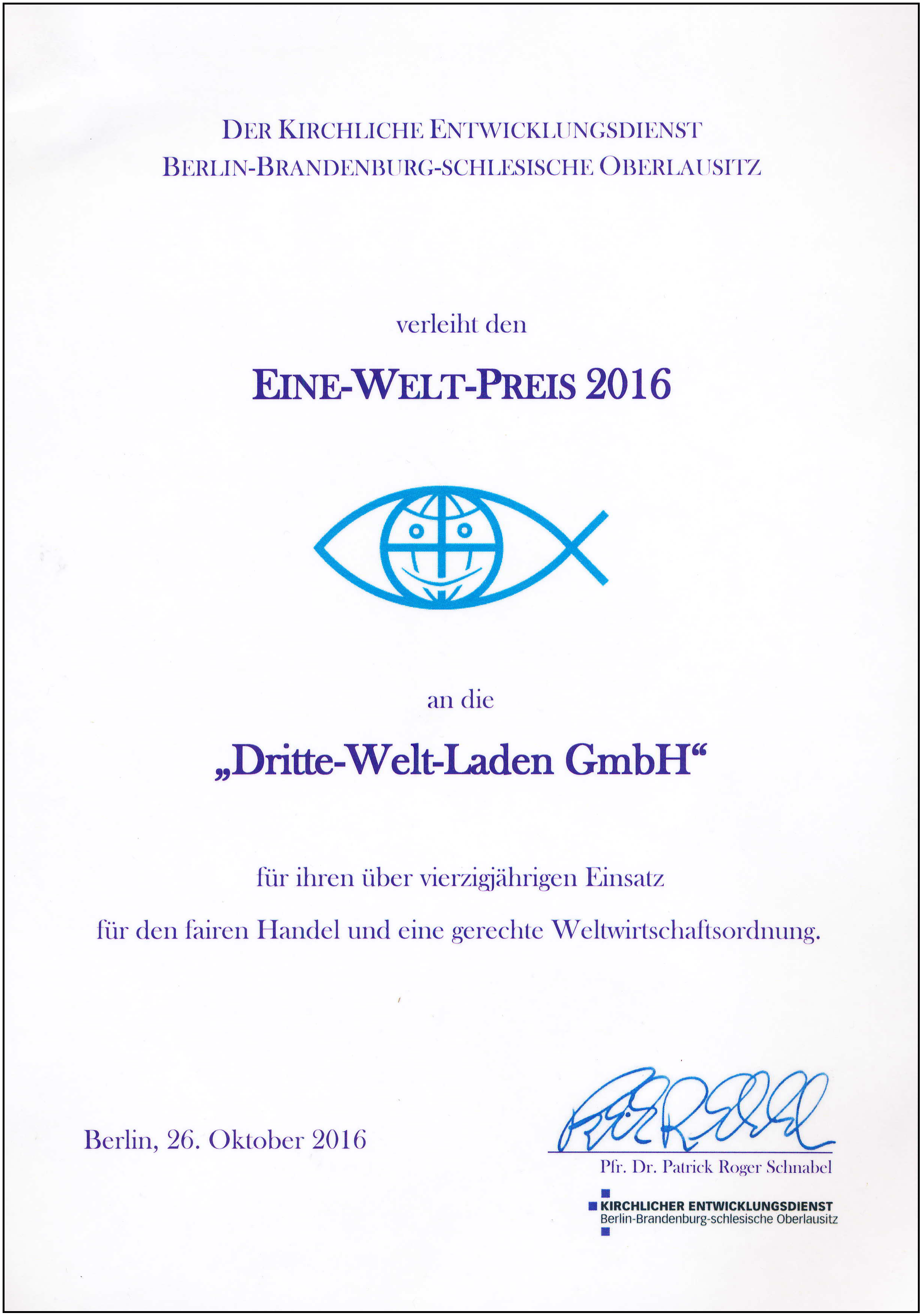 Urkunde 2016